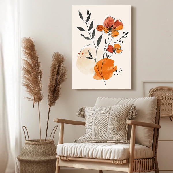 Boho Flower Art Canvas | MusaArtGallery™
