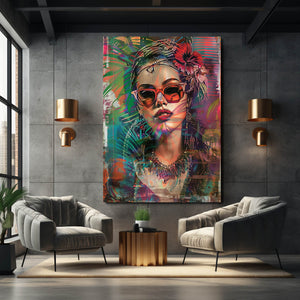Boho Stylish Girl Wall Art | MusaArtGallery™