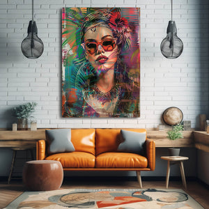 Boho Stylish Girl Wall Art | MusaArtGallery™