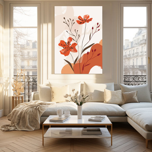 Boho Wall Art Flowers Canvas | MusaArtGallery™