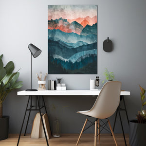 Boho Wall Art Mountains Canvas | MusaArtGallery™