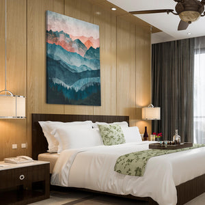 Boho Wall Art Mountains Canvas | MusaArtGallery™