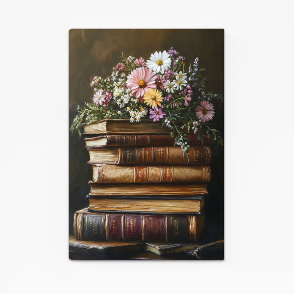 Books Flower Wall Art