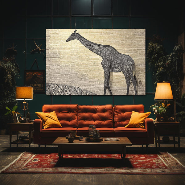 Brown Giraffe Wall Art