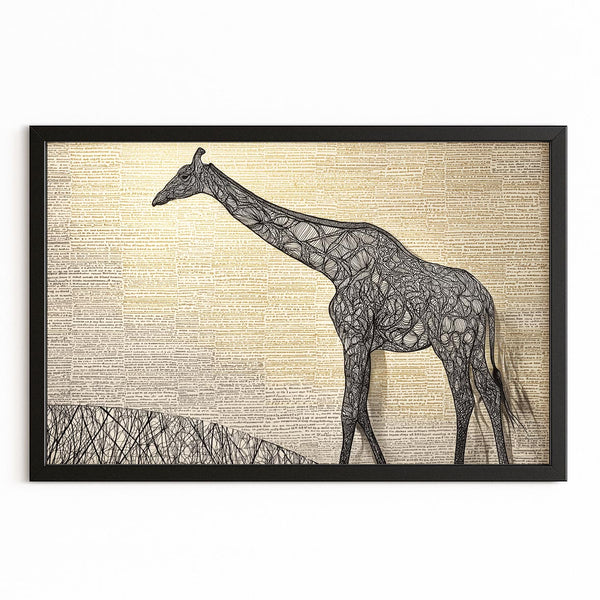 Brown Giraffe Wall Art