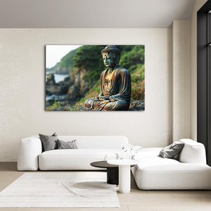 Buddha Canvas Wall Art Statue  | MusaArtGallery™