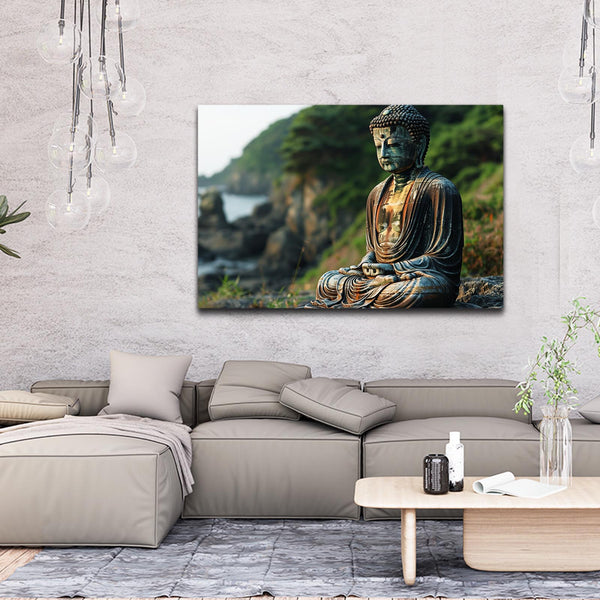Buddha Canvas Wall Art Statue  | MusaArtGallery™