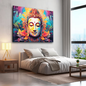 Buddha Face Canvas Wall Art | MusaArtGallery™
