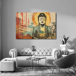 Buddha Wall Art Large Canvas | MusaArtGallery™