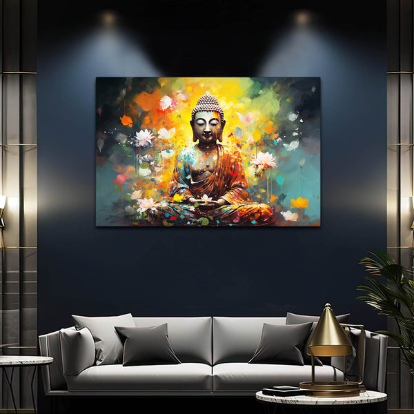 Yellow Buddha Wall Art | MusaArtGallery™