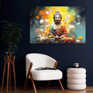 Yellow Buddha Wall Art | MusaArtGallery™