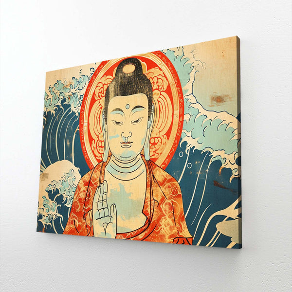 Buddha Wall Art Red And Blue | MusaArtGallery™