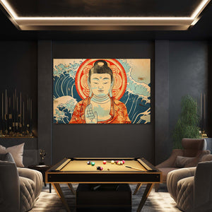 Buddha Wall Art Red And Blue | MusaArtGallery™