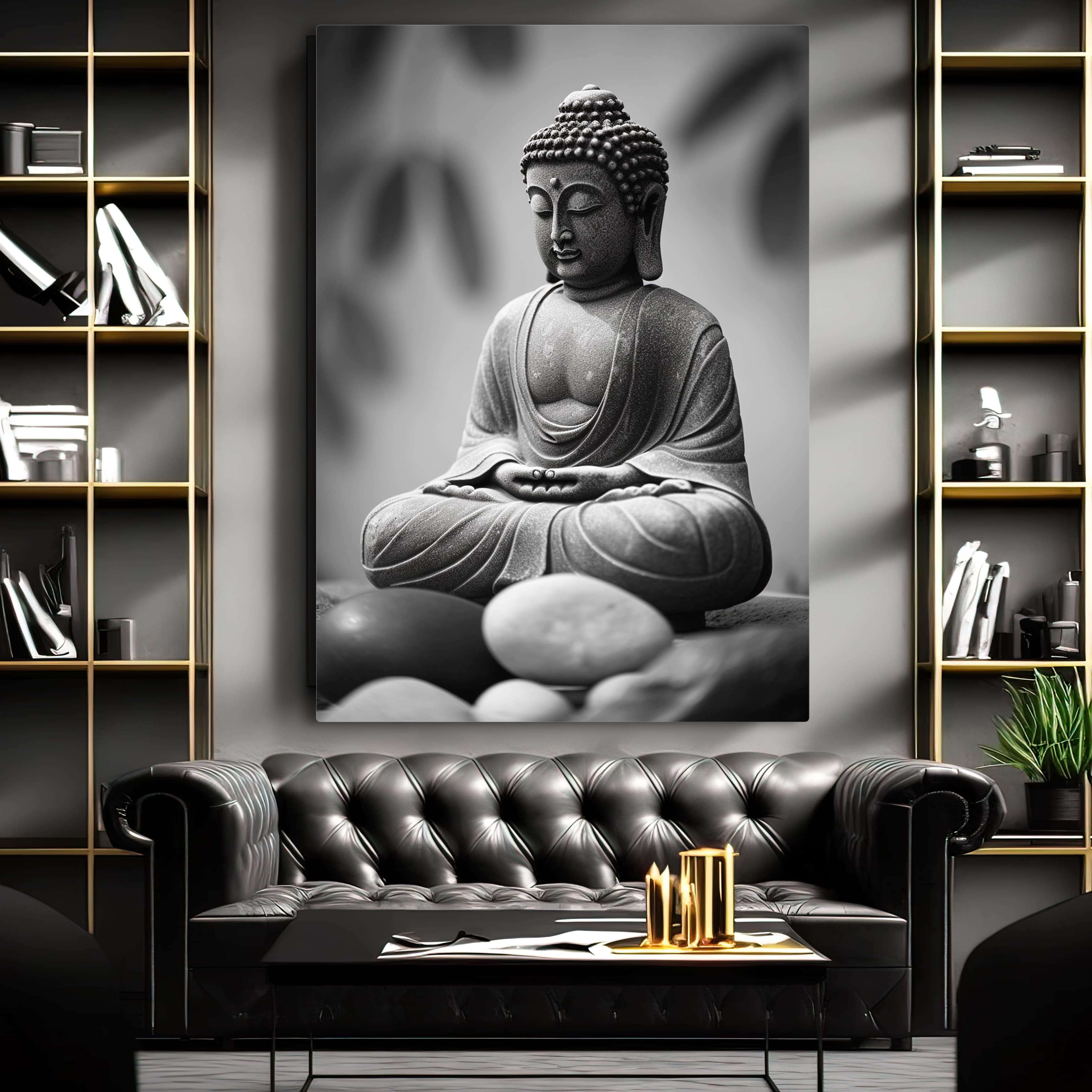 Buddha Wall Art Silver