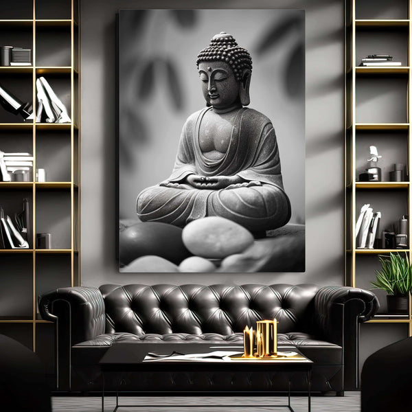 Buddha Wall Art Silver | MusaArtGallery™