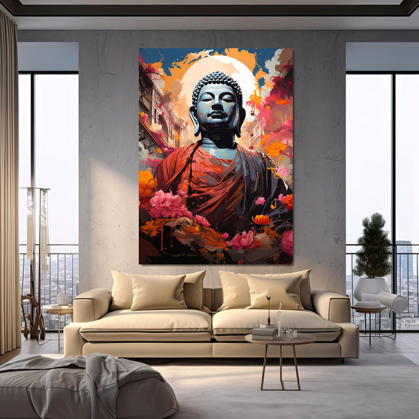 Buddha Wall Canvas Large | MusaArtGallery™