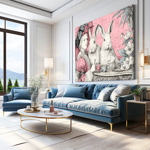 Bunny Print Rustic
