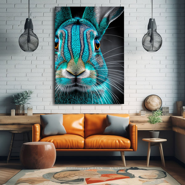 Bunny Rabbit Wall Art Blue
