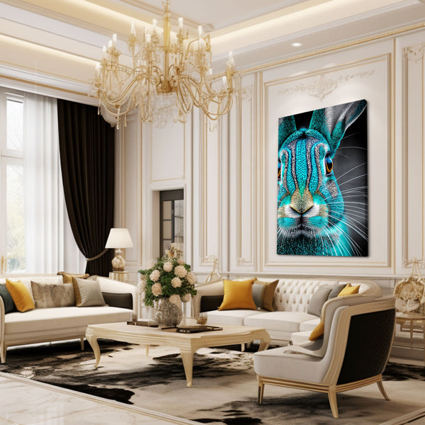 Bunny Rabbit Wall Art Blue