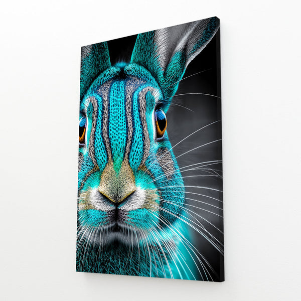 Bunny Rabbit Wall Art Blue