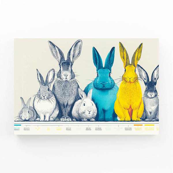 Bunny Rabbit Wall Art Horizontal