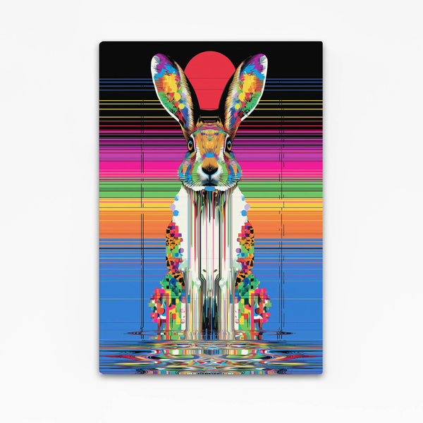 Bunny Rabbit Wall Art Trippy