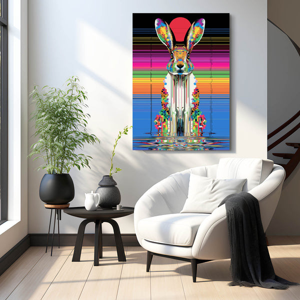 Bunny Rabbit Wall Art Trippy