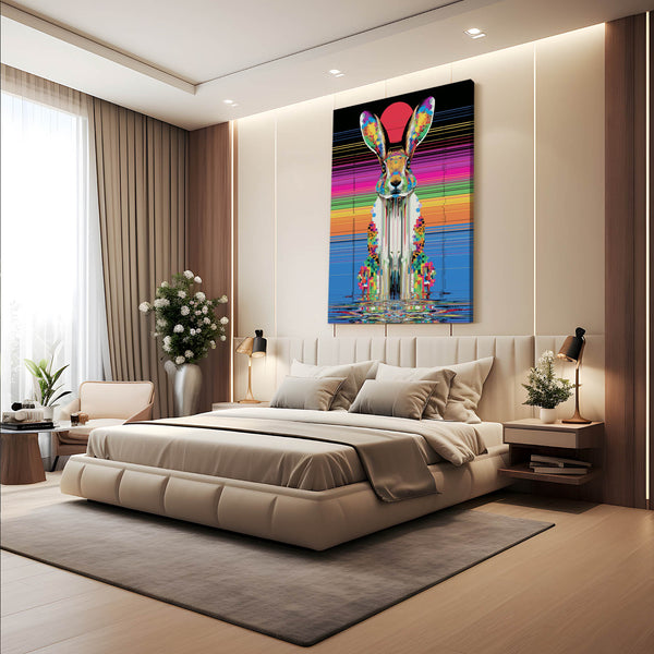 Bunny Rabbit Wall Art Trippy