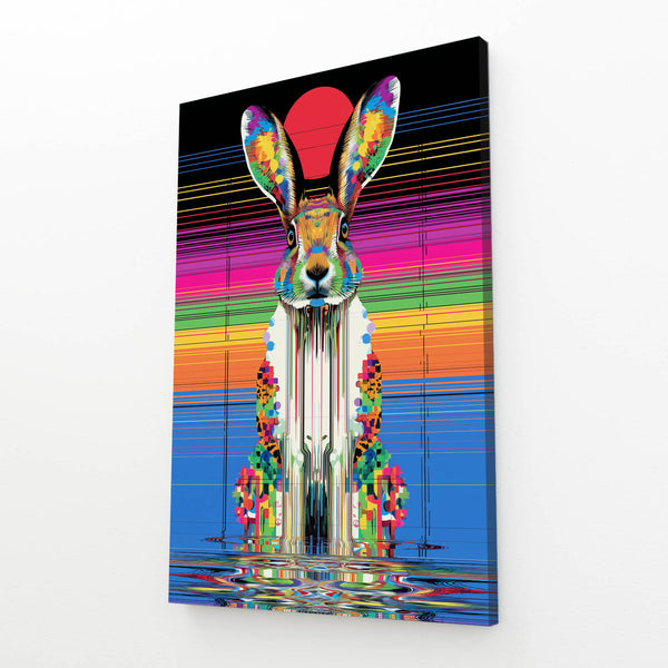 Bunny Rabbit Wall Art Trippy