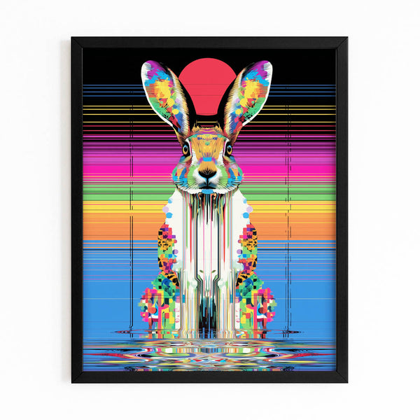 Bunny Rabbit Wall Art Trippy