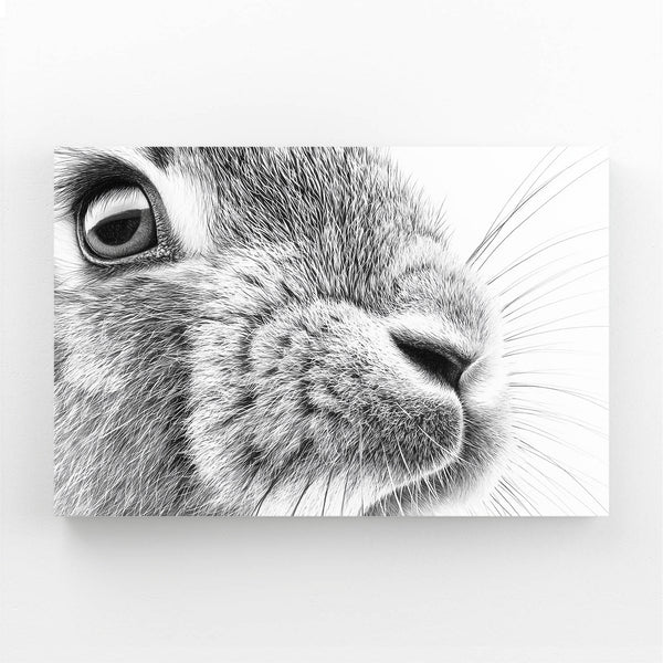 Bunny Wall Art Black And White