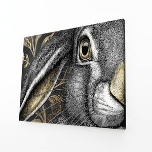Bunny wall art Black