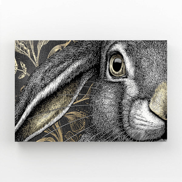 Bunny wall art Black