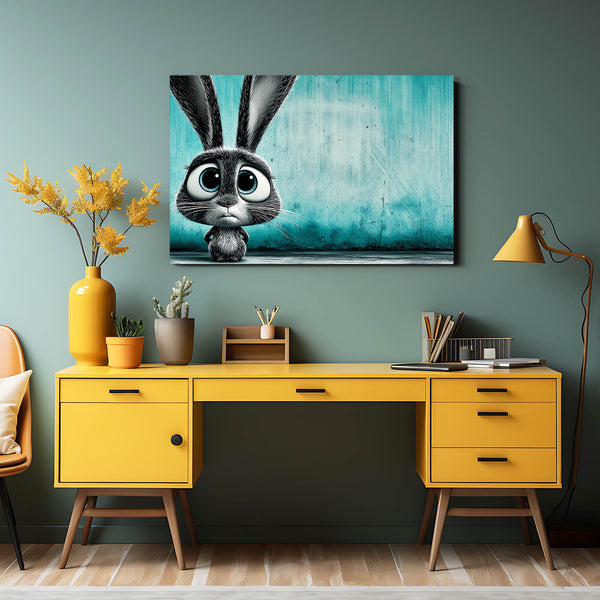 Bunny Wall Art Blue