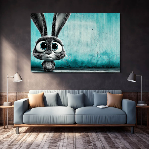 Bunny Wall Art Blue