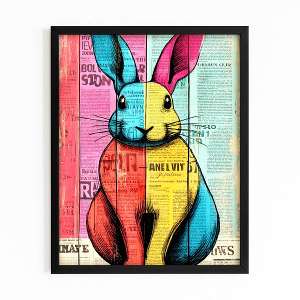 Bunny Wall Art Colorful