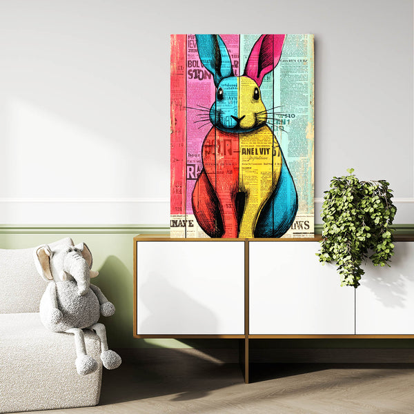 Bunny Wall Art Colorful