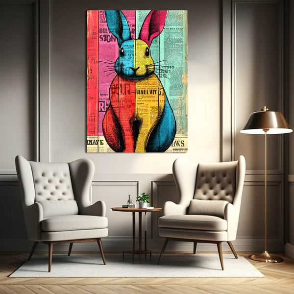 Bunny Wall Art Colorful