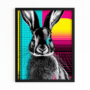 Bunny Wall Art Sunset