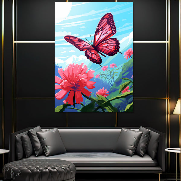 Butterfly and Flower Wall Art | MusaArtGallery™