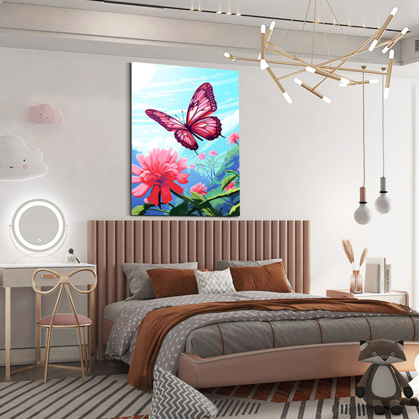 Butterfly and Flower Wall Art | MusaArtGallery™