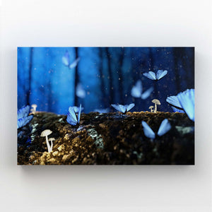 Butterfly Blue Small Tree Wall Art | MusaArtGallery™
