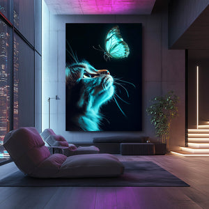 Butterfly Cat Wall Art