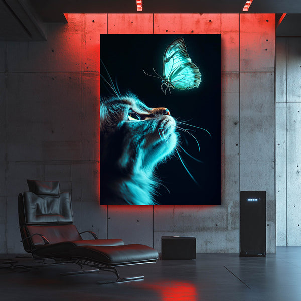 Butterfly Cat Wall Art