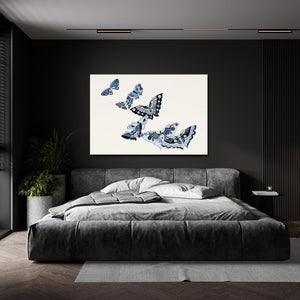 Butterfly Sky Blue Wall Art | MusaArtGallery™