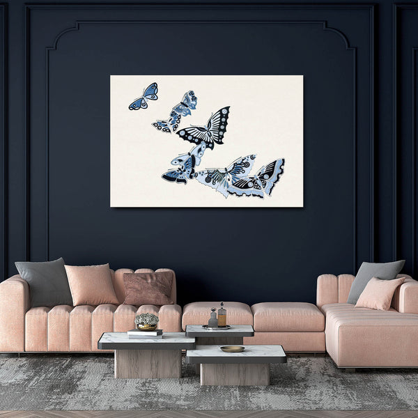 Butterfly Sky Blue Wall Art | MusaArtGallery™
