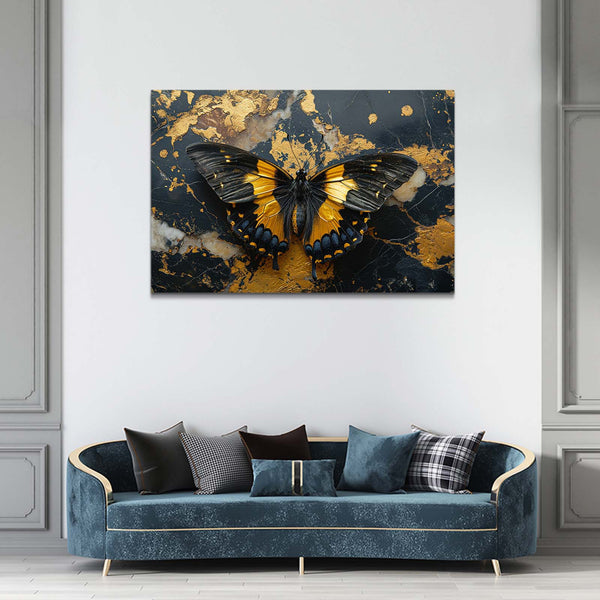 Butterfly Wall Art Gold  | MusaArtGallery™