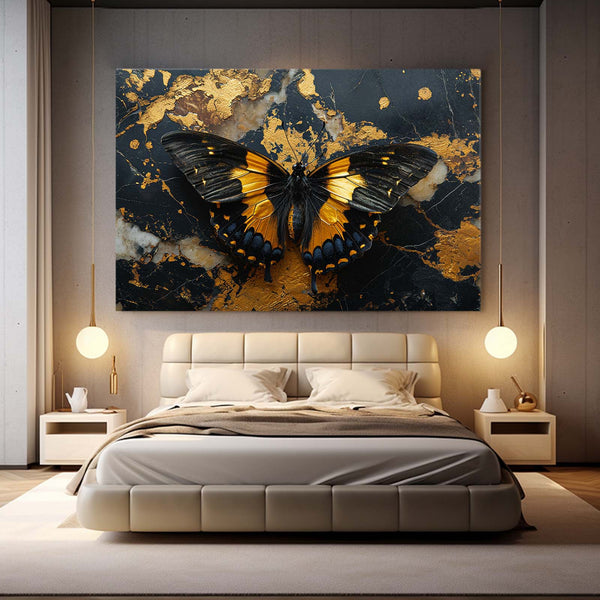 Butterfly Wall Art Gold  | MusaArtGallery™