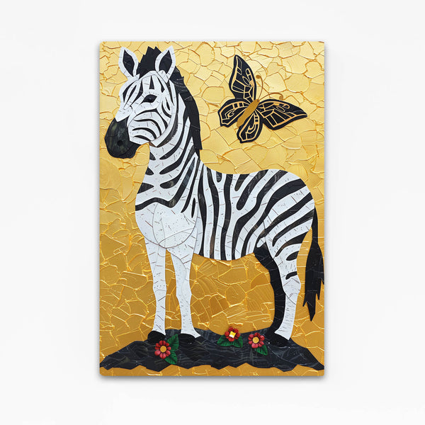 Butterfly Zebra Wall Art