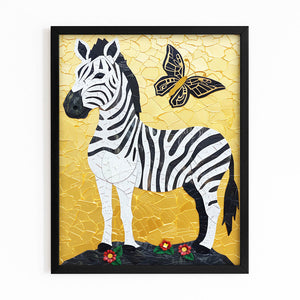 Butterfly Zebra Wall Art